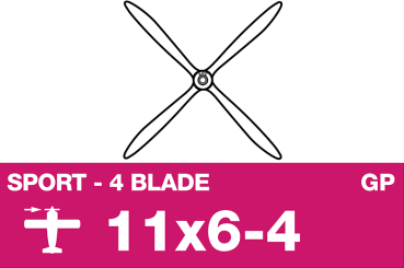 APC - Sport Propeller 4 Blade - EP/GP - 11X6-4