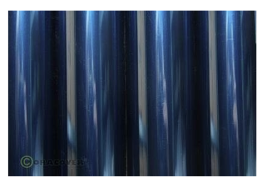 Bügelfolie Oracover transparent blau (2 Meter)