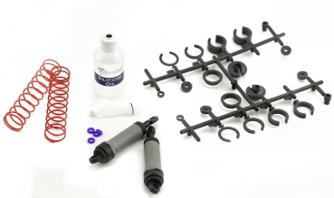 TRAXXAS Ultra Shocks (grey) (xx-long) (complete w/ spring pre-load spacers & springs) (rear) (2)
