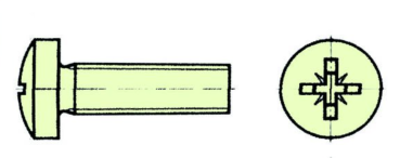Nylonschr. Zylk. mit Kreuz M 3X20 (VE=10St.)