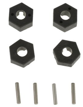 Hobao Mini ST / 10SC V2 Radmitnehmer Sechskant mit Stift (4 Stk.)