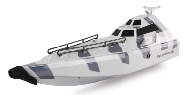 Black Turbo Militärboot mit Jetantrieb 420mm 28km/h RTR camouflage-grau