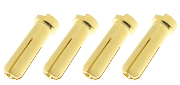 Connector - 5.0mm - Gold Plated 90 Deg - Male - 4 pcs