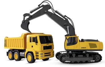 2-in-1 Set Kettenbagger & Muldenkipper 1:18 RTR