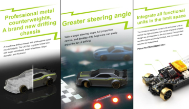 Preview: Turbo Racing 1/76 C65 DRIFT RC Car RTR (grau)