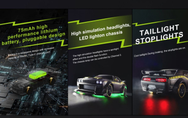 Preview: Turbo Racing 1/76 C65 DRIFT RC Car RTR (grau)