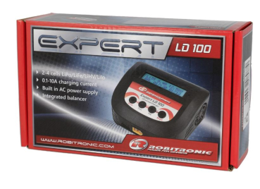 Preview: Robitronic Expert LD 100 Ladegerät LiPo 2-4s 10A 100W
