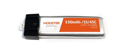 MODSTER LiPo Akku 1S 3,7V 150 mAh 45C (Ultra Micro) WhiteLine