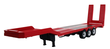 Tieflader-Sattelauflieger Dreiachser für Scania 1:18 rot