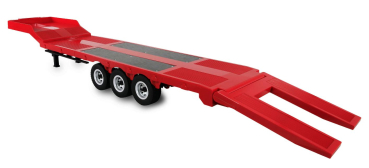 Preview: Tieflader-Sattelauflieger Dreiachser für Scania 1:18 rot