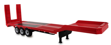 Preview: Tieflader-Sattelauflieger Dreiachser für Scania 1:18 rot