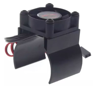 Alu Kühlkörper schwarz m. temp. gesteuertem Ventilator 30mm H-SPEED für 540 Motor 36mm
