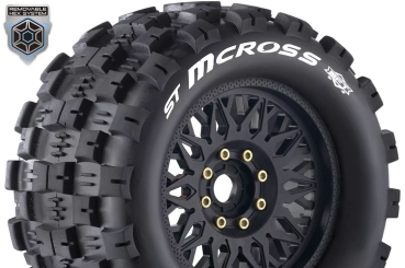 Preview: ST-MCROSS MFT 1/8 Sport auf 3.8 Felge schwarz (2) LOUISE Wechseladapter 0 & 1/2 Offset Hex 17mm