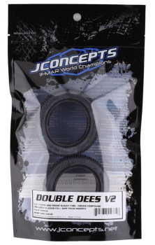 Preview: Double Dees V2 2.2 Reifen vorne supersoft/grün (2) JConcepts 1/10 Buggy 2WD