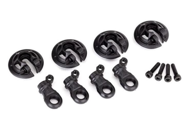 GTR Feder-Halter und Kugelpfannen (4) TRAXXAS UDR, 4x4 Rustler, Slash, Stampede