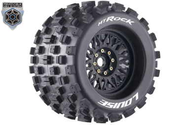 MT-ROCK 1/8 Sport auf 3.8 Felge schwarz (2) LOUISE Wechseladapter 0 & 1/2 Offset Hex 17mm
