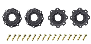 Preview: MT-ROCK 1/8 Sport auf 3.8 Felge schwarz (2) LOUISE Wechseladapter 0 & 1/2 Offset Hex 17mm