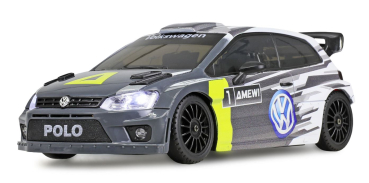 VW Polo R WRC Rallye/Drift 4WD 1:28 RTR grau