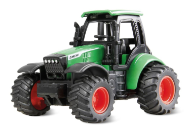 Preview: Traktor aus Metall mit Rückeanhänger + Ladekran 1:64 RTR grün