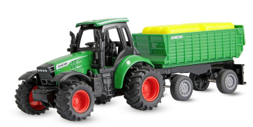 Traktor aus Metall mit Anhänger 1:64 RTR grün