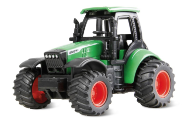 Preview: Traktor aus Metall mit Anhänger 1:64 RTR grün