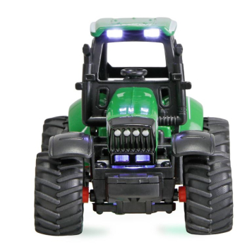Preview: Traktor aus Metall mit Anhänger 1:64 RTR grün