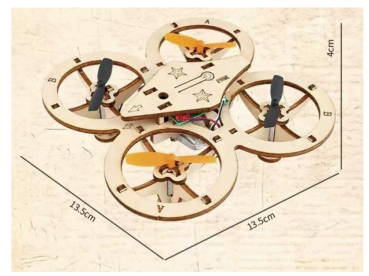 Preview: Mini Drone DIY (Lasercut Kit) Bausatz komplett