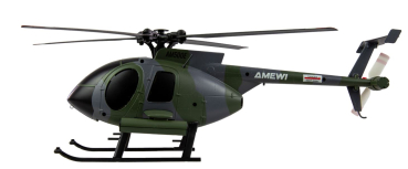 Preview: Hughes MD500 Helikopter Militär 4-Kanal 6G RTF grau