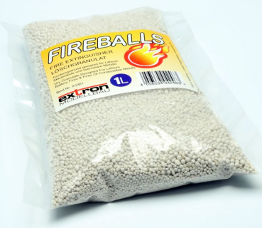 Preview: FIREBALLS Brandschutz Feuerlöschgranulat für Lithium Akkus / 1 Liter