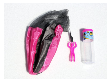 Preview: Fallschirmspringer Konrad Orange, Gelb, Blau oder Pink 1Stk.