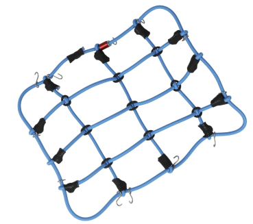 Gepäcknetz mit Haken Blau (150mm x 120mm)