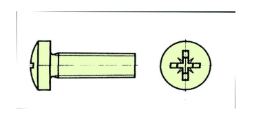 Nylonschr. Zylk. mit Kreuz M 5X60 (VE=10St.)