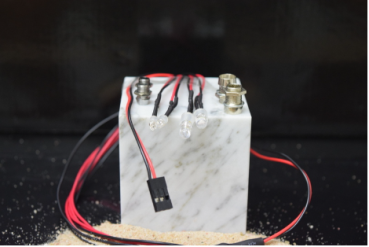 Preview: LED Set weiß/rot mit Aluminium Halterung