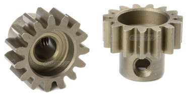 Team Corally - M1.0 Pinion - 15Z Short - Hardened Steel - Shaft Dia. 5mm