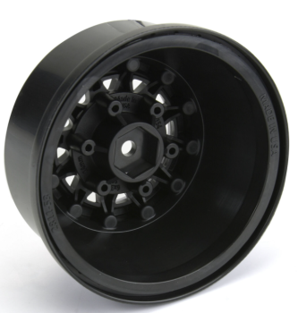 Preview: 1/10 Raid Bead-Loc Fr/Rr 2.2"/3.0" 12 & 14mm SC Wheels (2) Silvr/Blk