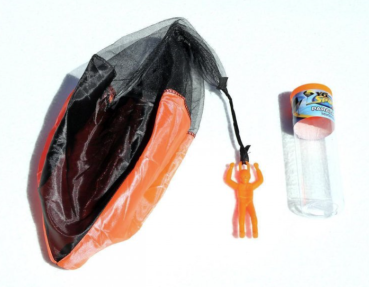 Preview: Fallschirmspringer Konrad Orange, Gelb, Blau oder Pink 1Stk.