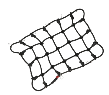 Gepäcknetz mit Hacken Schwarz 190mmx120mm