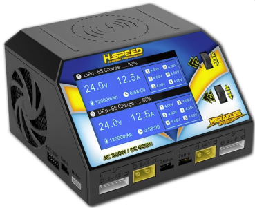 HERAKLES NEO AC/DC DUAL-LADEGERÄT 300W/600W LIPO, LIHV, LIFE, LIION 1-6S, NIMH/NICD 1-16S