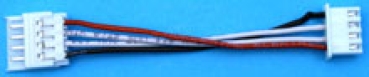 Adapterkabel, 5-polig, EH-Stecker -> XH-Buchse, 0,25 mm², Silikon, 10 cm, für 4 Zellen,