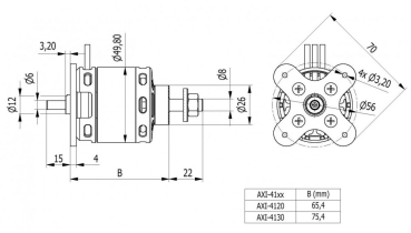 Preview: Montagekreuz für AXI 41xx V2, V1