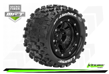 Preview: Louise RC - MFT - MT-UPHILL - Maxx Komplettradsatz - Montiert - Sport - Bead-Lock 3.8 Felgen Schwarz - 1/2-Offset - Hex 17mm