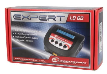 Preview: Robitronic Expert LD 60 Ladegerät LiPo 2-4s 6A 60W