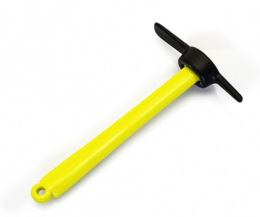 Metall Hacke mit gelben Stiel, 1 Stück