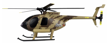 Preview: AFX MD500E MILITÄR BRUSHLESS 4-KANAL 325MM HELIKOPTER 6G RTF BRAUN