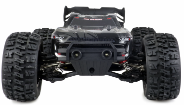 Preview: HYPER GO TRUGGY BRUSHLESS 4WD 1:14 RTR SCHWARZ + goldfarbener Karosserie + Paddelräder + Ersatzteile + Wheelie Bar