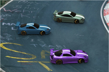 Preview: Turbo Racing 1/76 C61 DRIFT RC Car RTR (blau)