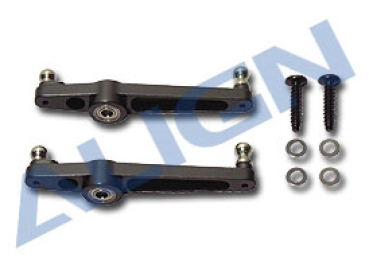 Align Mischhebelset CNC Alu + Lager (grau) T-Rex 600 #H60008-1