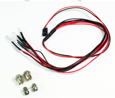 LED Set weiß/rot mit Aluminium Halterung