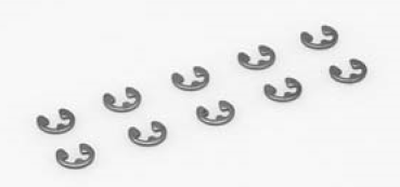 E-clips, 6mm, Federstahl (10)