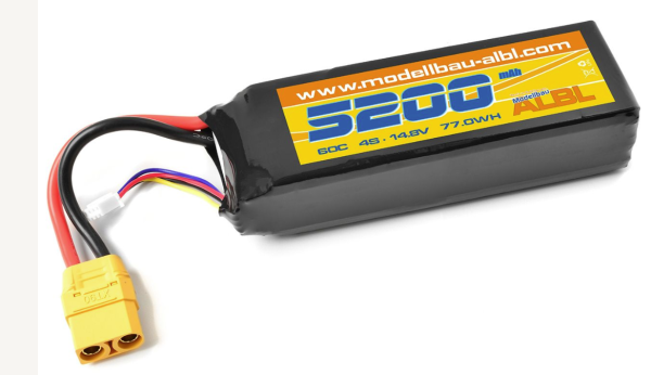 Modellbau Albl - MA LiPo 5200mAh 14,8V 4S 60C XT90